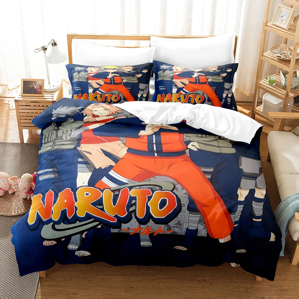 

Animation yuzhibo Sasuke Bedding Set Single Twin Full Queen King Size Nine tails fox Set Children's Kid Bedroom Duvetcover 02