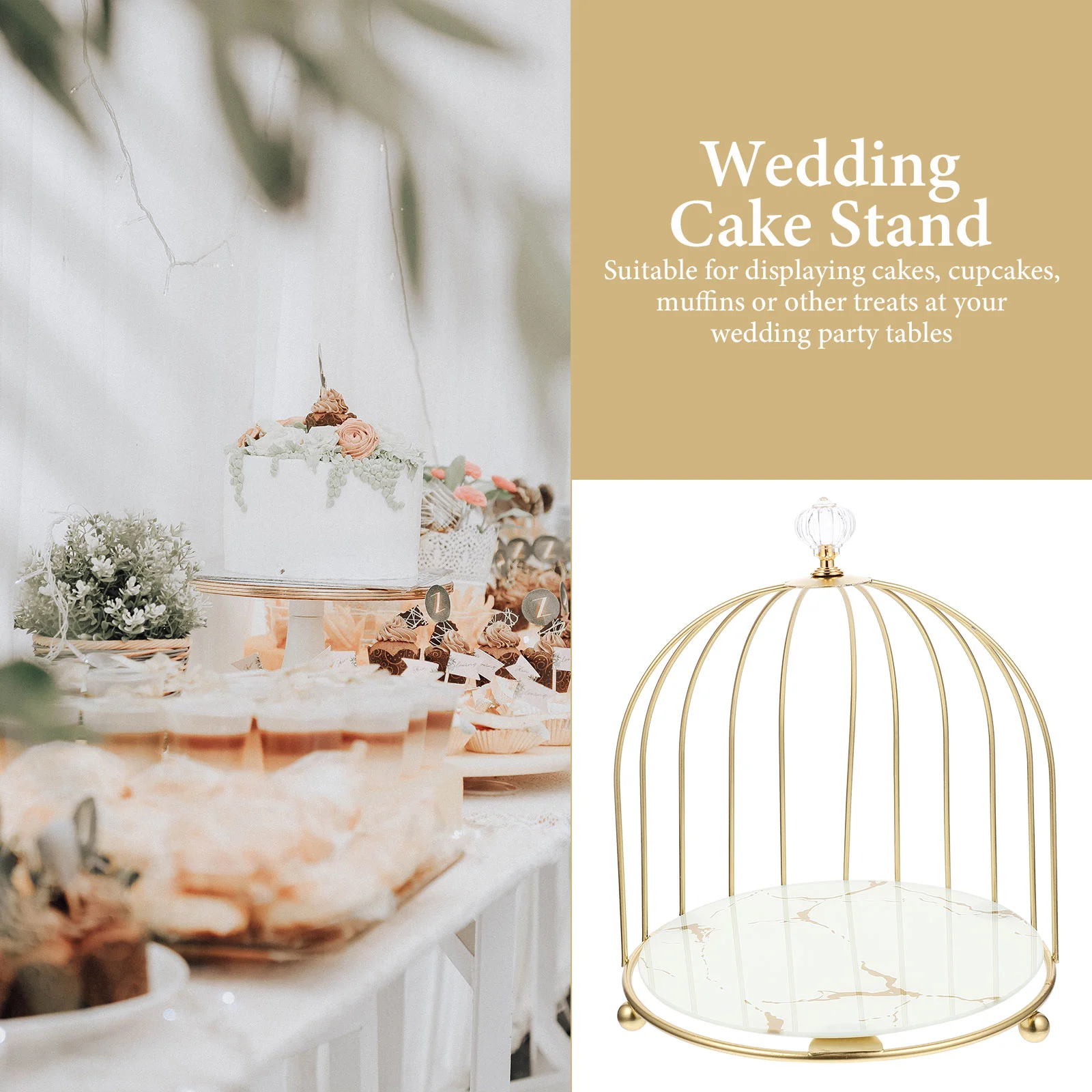 Поднос для демонстрации торта в виде птичьей клетки органайзер макияжа