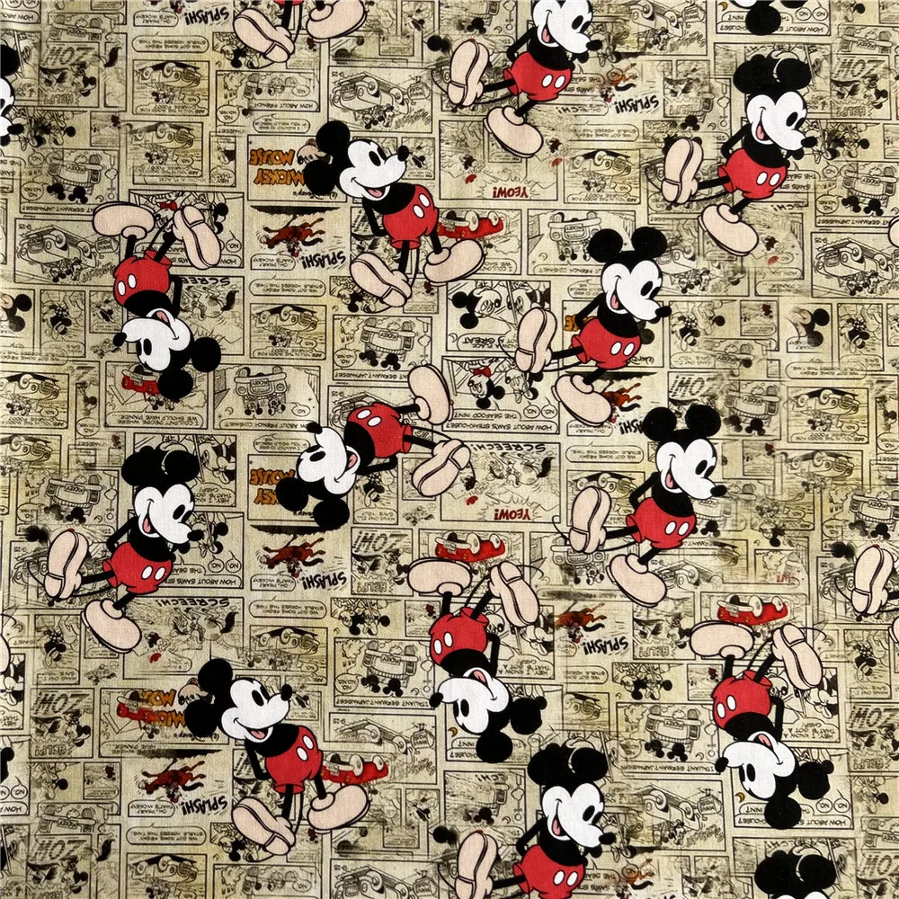 Распродажа семейные хлопковые ткани Disney Минни Микки Дамбо Лев король лоскутное