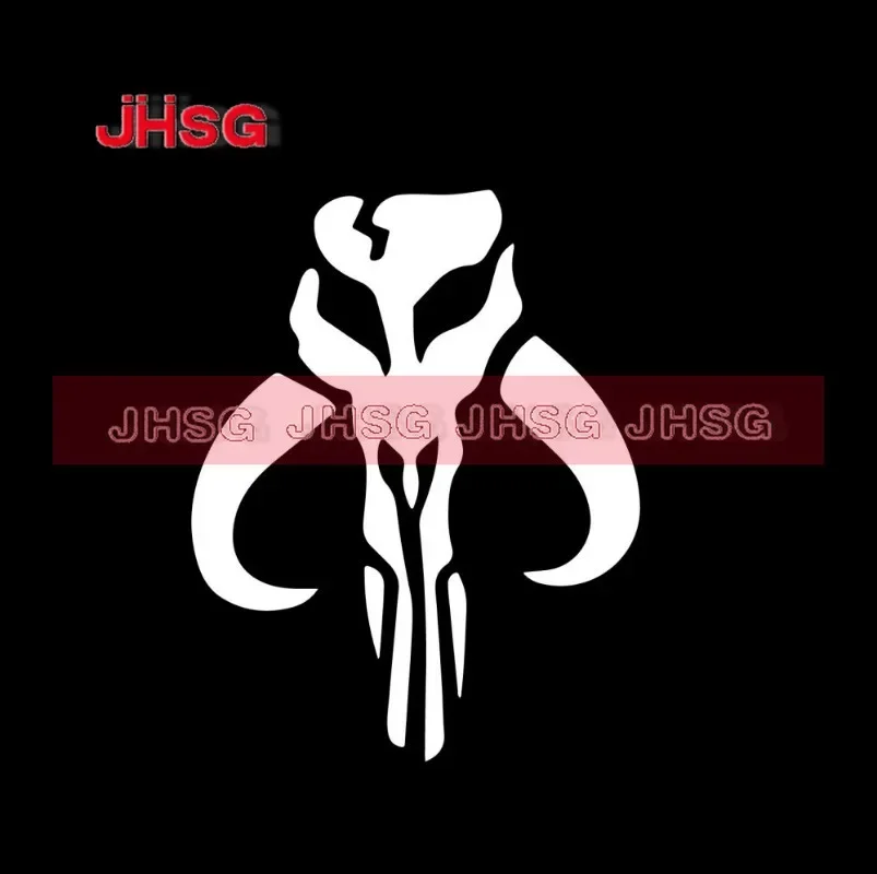 

Интересная модная наклейка в виде черепа Мандалора Боба Фетта для автомобиля мотоцикла шлема Аксессуары для ноутбука наклейка из ПВХ процесс резьбы