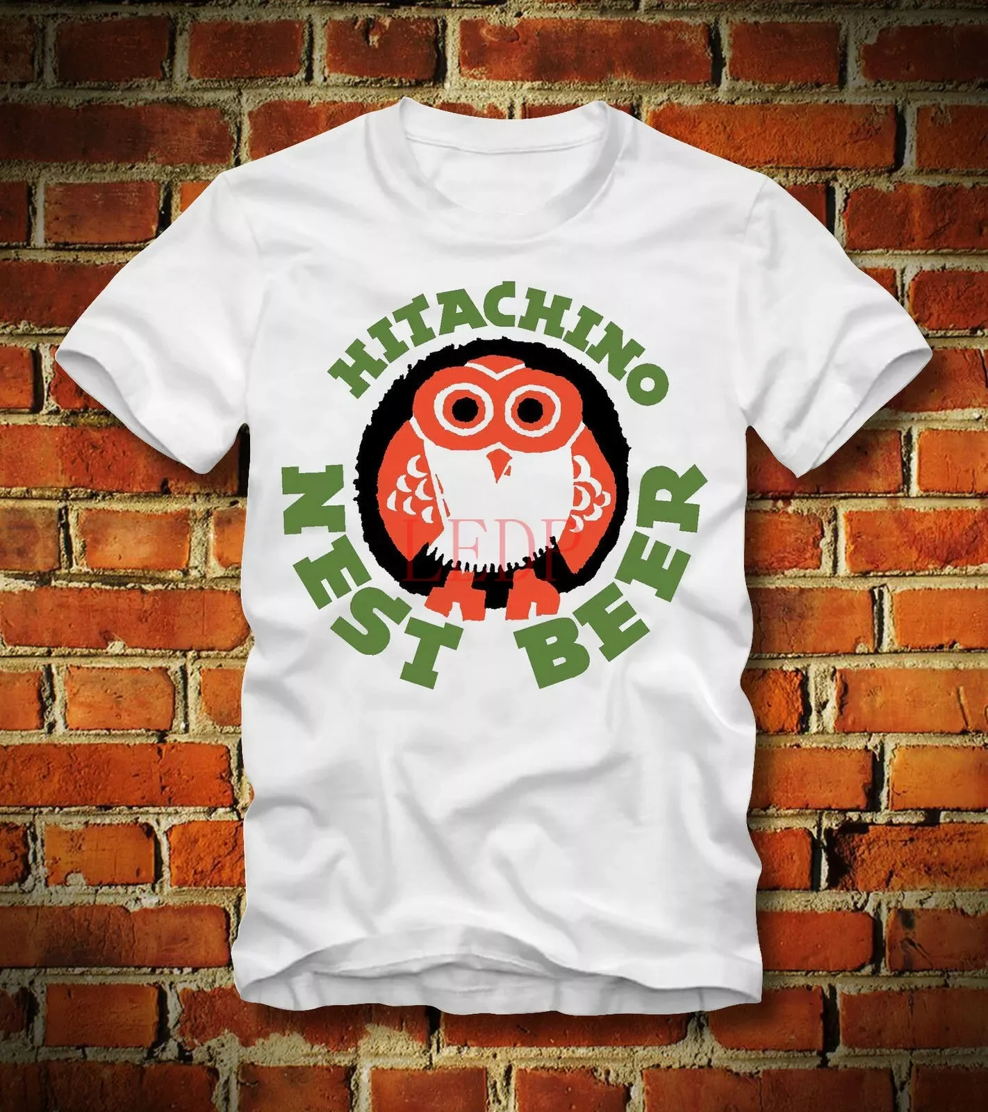 

Хлопковая облегающая футболка в стиле ретро, с надписью «Hitachino Nest Beer»