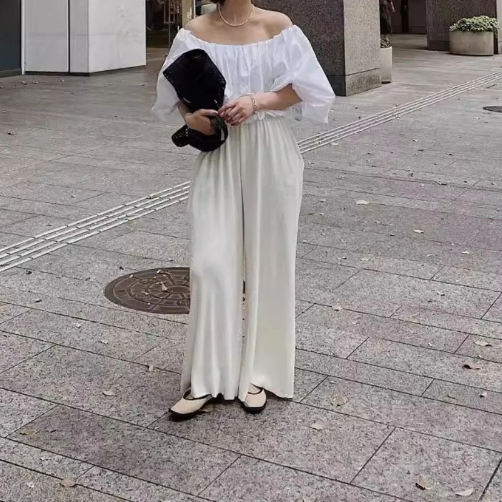 Женский комбинезон с вырезом-лодочкой Kuzuwata Свободный пышными рукавами и