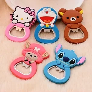 

New in Creative cartoon multifunction silicone Stainless Steel bottle opener beer fridge openers kitchen tools (can be Fridge Ma