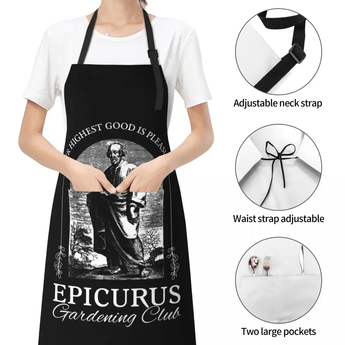 Садовый клуб Epicurus-наша самая высокая радость-это удовольствие фартук для уборки
