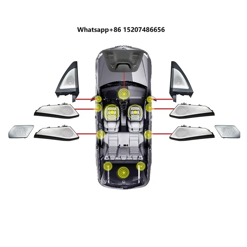 Фото Новая аудиокрышка для BMW 5 серии, 3 серии, X5/X7 с 12В LED подсветкой, светящаяся, для моделей G05/G07/G12, накладка на динамик №1