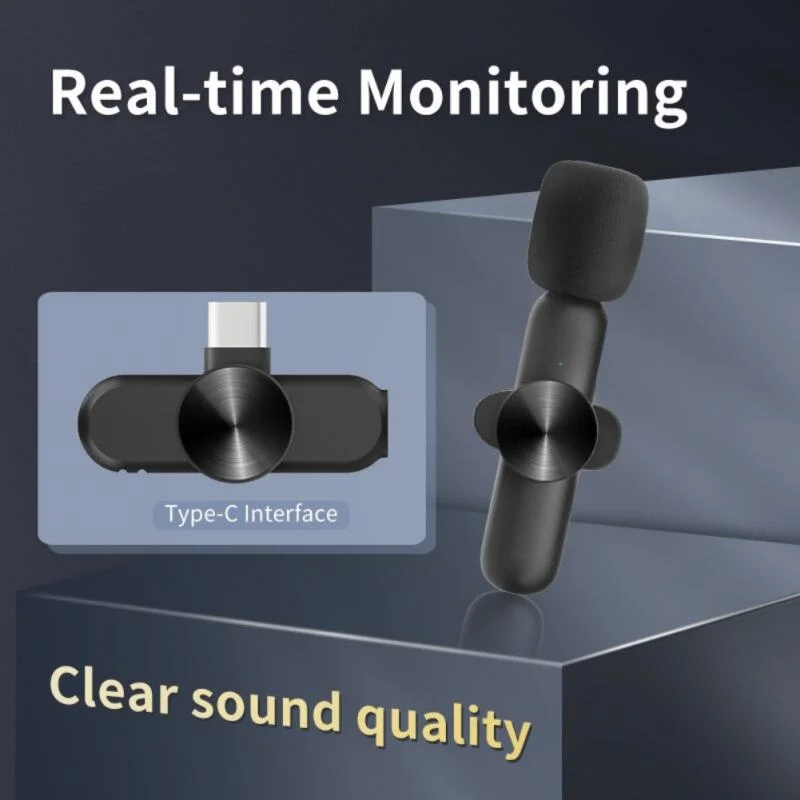 Беспроводной петличный микрофон портативный мини-микрофон для записи аудио и