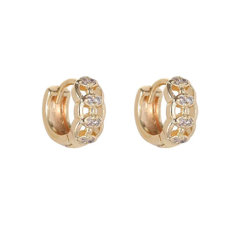 

14k Gold Earrings hollow Earrings light luxury Earrings high sense Earrings French small earrings earholes female