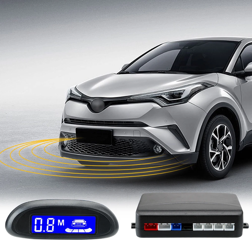 

LEEPEE Car Reversing Radar Parking Sensor System 12V DC Buzzer Detector System LCD Cars Parking Sensor Car Automatic Parktronic