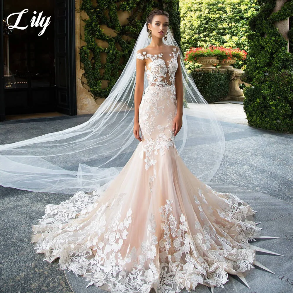 Купи Luxury Appliques Embroidery Mermaid Wedding Dresses 2023 Sexy Backless Cap Sleeve Court Train Vintage Trumpet Bridal Gowns за 7,095 рублей в магазине AliExpress