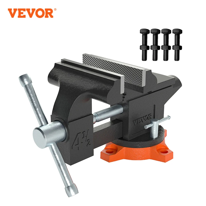 VEVOR Bench Vise 4.5" 6" 6.5" Multipurpose with Swivel Base 