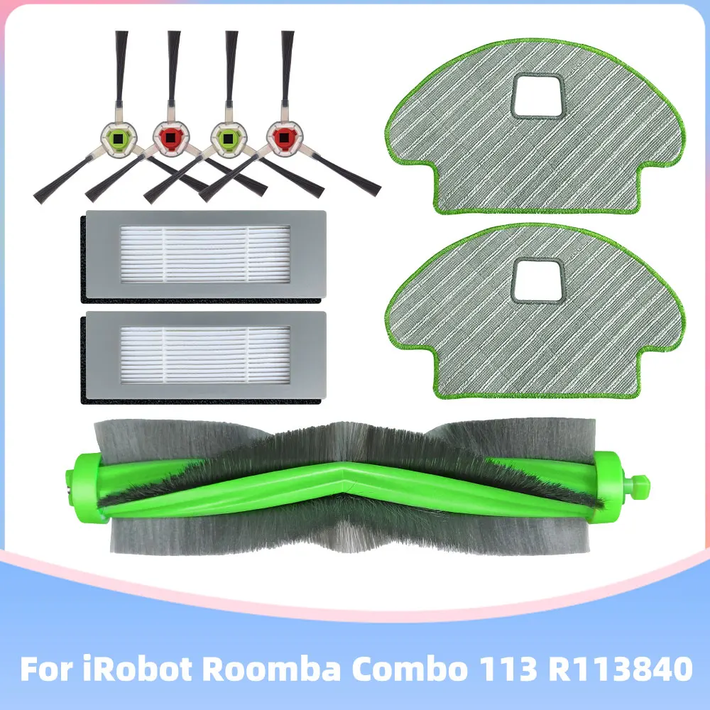 Replacement Parts for iRobot Roomba Combo 113 R113840 Main Side Brush Hepa Filter Robotic Vacuum Cleaner Accessories