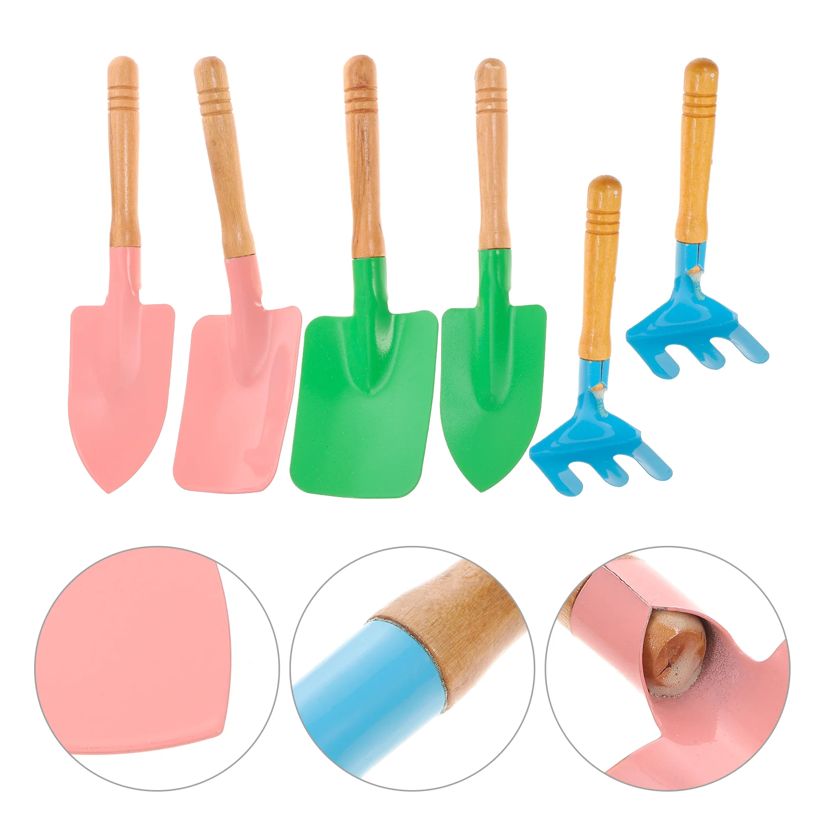

Garden Kids Tools Tool Set Real Gardening Toy Shovelmetal Kitbeach Planting Trowel Wood Soil Rake Hand Ergonomic Digging Sand