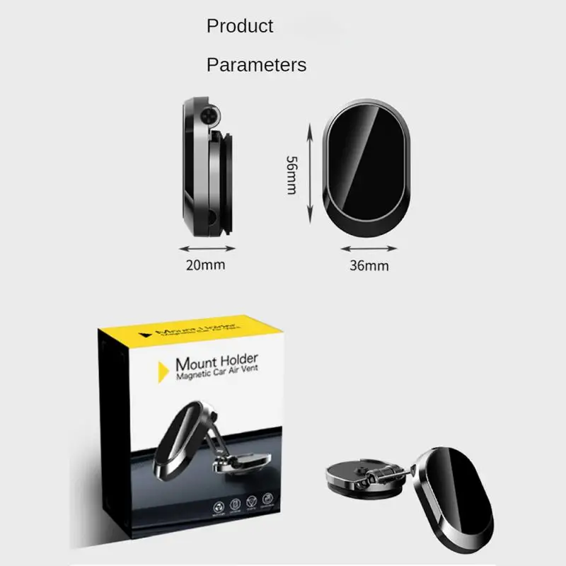 

Metal Magnetic Bracket Car Phone Holder Folding Magnet Mount Mobile Cell Phone Stand GPS Support For IPhone 13 12 Samsung Xiaomi