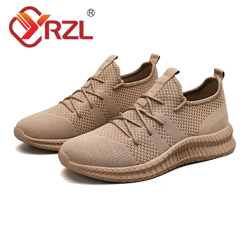 

YRZL Men Sneakers High Quality Casual Shoes Light Weight Mesh Breathable Trainers Tenis Feminino Comfortable Footwear for Man