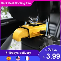 portable car seating fan battery operated usb car fan electric cooling fans with 3 speed 90 degree rotatable backseating
