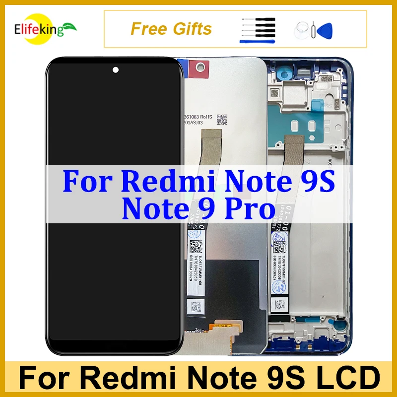 

6.67" LCD For Xiaomi Redmi Note 9S / Note 9 Pro Display Touch Screen M2003J6B2G M2003J6A1G Digitizer Assembly Replacement Parts