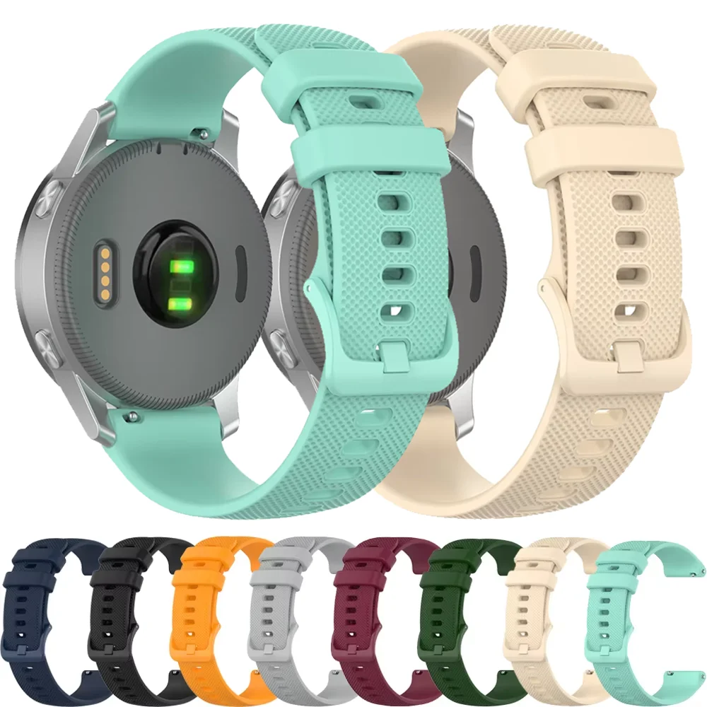 Фото 20mm 22mm Silicone Strap for Garmin Forerunner 165 55 265 965 255/Active 5/Vivoactive 5/Vivomove Trend Bracelet Wristband Correa №1
