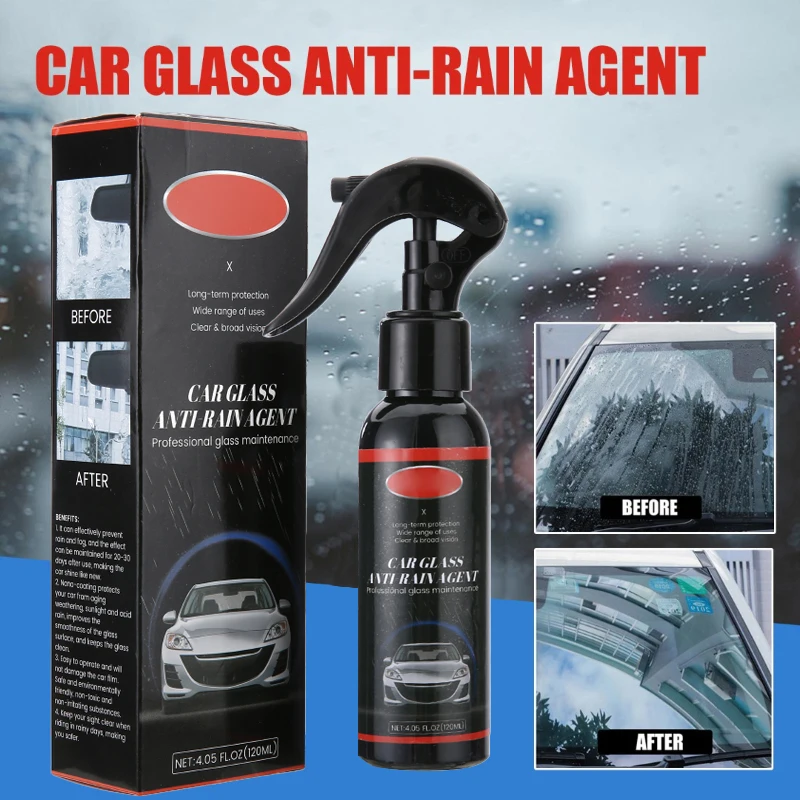 

1pcs 120ml Car Glass Rainproof Spray Water-repellent Coating Agent Automotive Windshield Wash Accessories