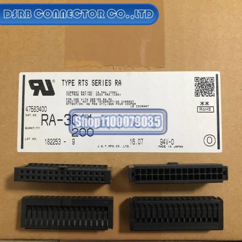 

50pcs/lot RA-3011 Plastic shell 30P 2.54MM legs width 100% New and Original