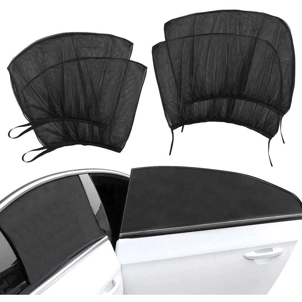 

4pcs Car Front/Rear Side Window UV Sun Prevent Sunshine Blocker Cover Shade Mesh Auto Exterior Sunshade Baby Child Protect