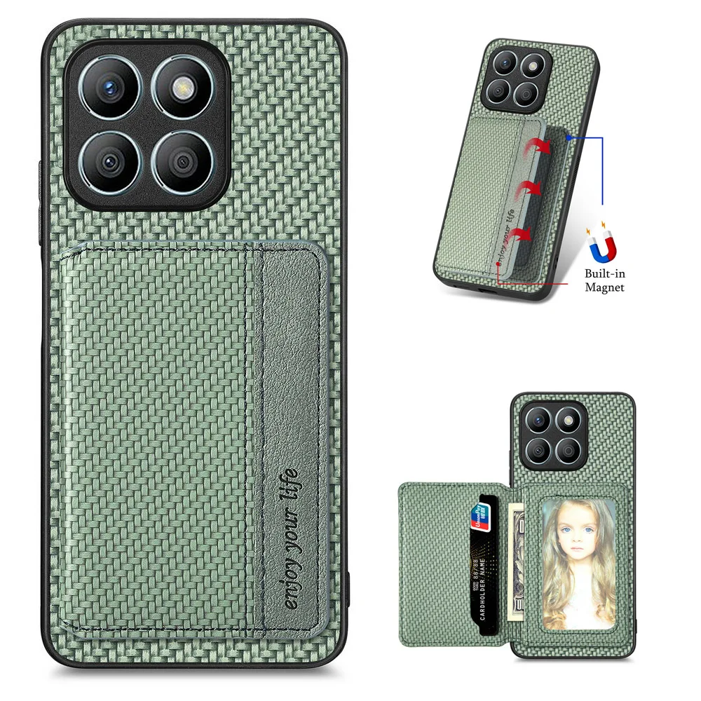 Чехол для карты HONOR 200 Smart Lite 90 5G 2024 кожаный чехол RFID Etui Honor Pro Honor90 100 70 50 с магнитной