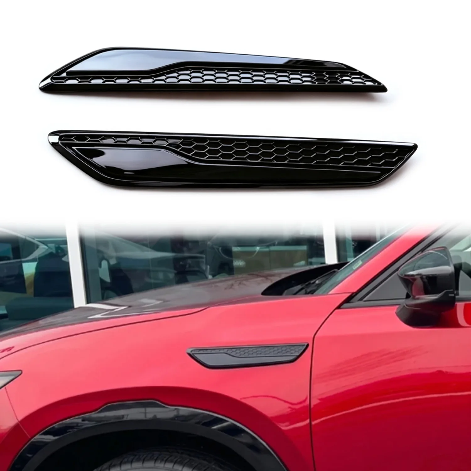 Фото Для Mazda CX-5 CX5 2026: Декоративные накладки из нержавеющей стали на боковые вентиляционные отверстия крыльев, накладки на колесные арки, боковые маркерные элементы, аксессуары для декора автомобиля №1
