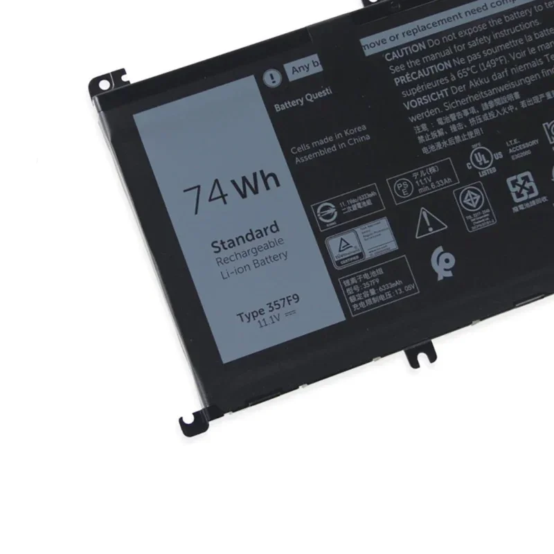 Фото Аккумулятор для ноутбуков Dell Inspiron 15 5576, 5577, 7566, 7557, 7567, 7566, 5576, 7559, P57F, P65F, P57F 71JF4, P65F001, P57F001, INS15PD (357F9) №5