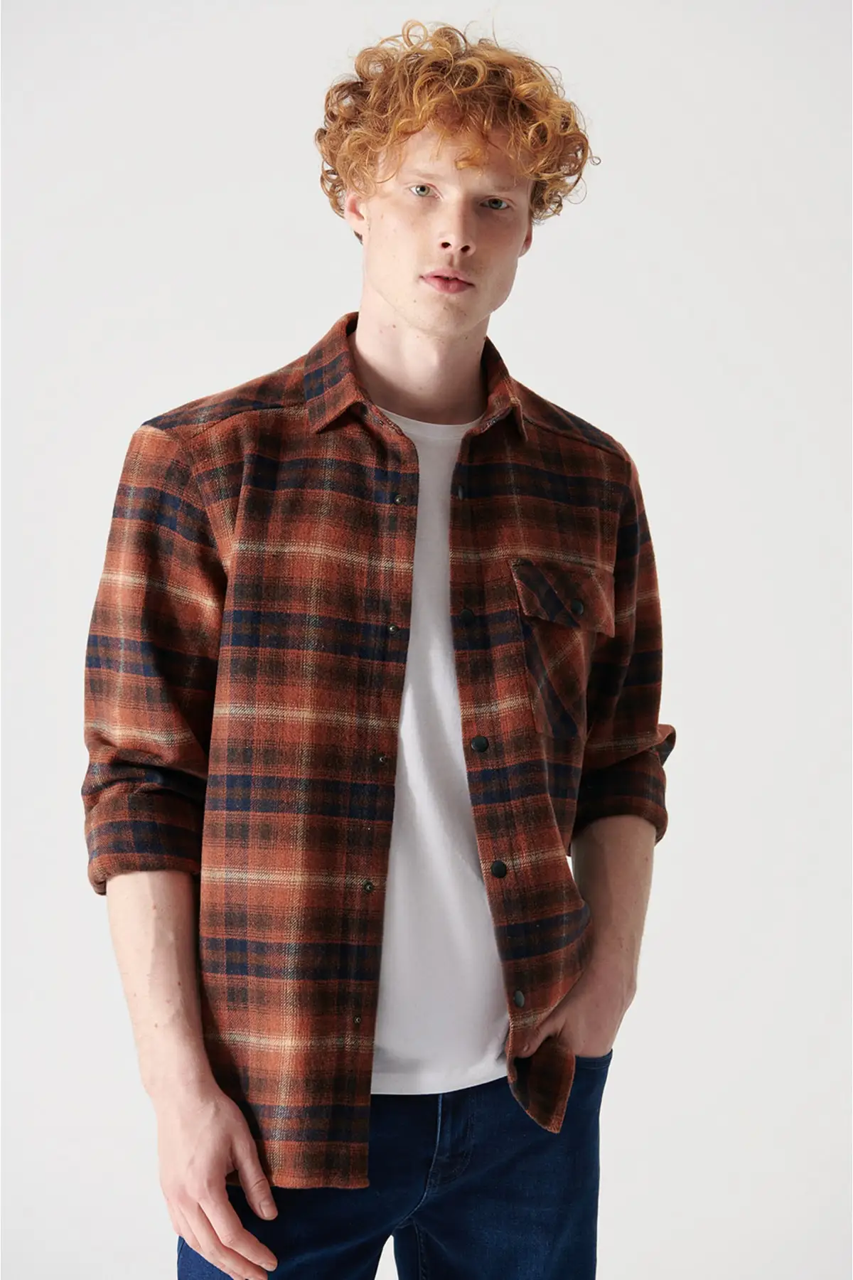 Men's Tile Classic Colar Citched Oversized Fit Jacket Coat A12y6067