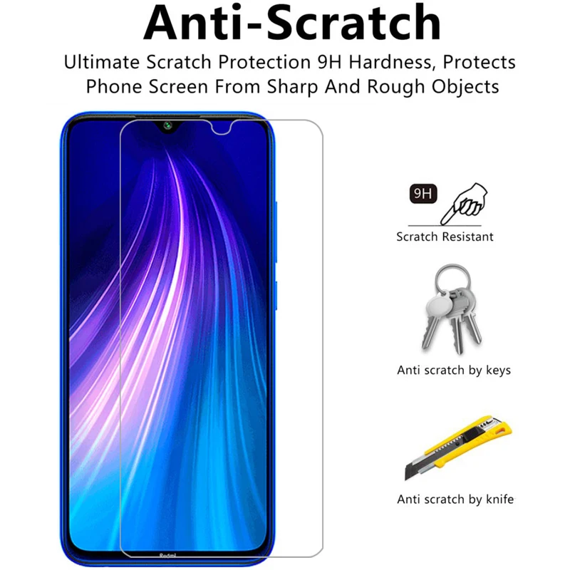 Чехол для xiaomi redmi note 8 защита экрана закаленное стекло на readmi note8 not not8 защитный