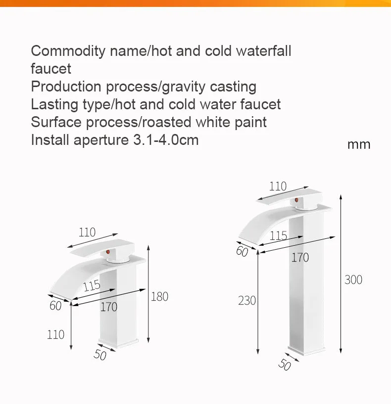 Смеситель водопад для раковины в ванной комнате смеситель с изменением цвета и