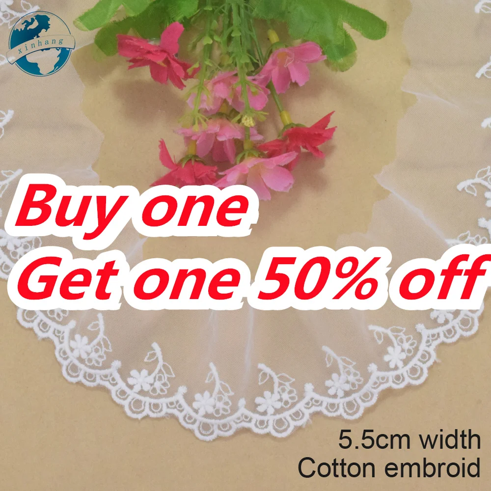 5 см белая хлопковая кружевная вышивка французская лента ткань гипюр сделай сам