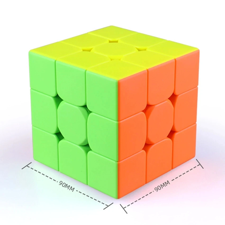 

QiYi QiMeng Plus 3x3 90 мм магический куб без наклеек большой 3x3x 3 скоростной Куб 9 см антистрессовые кубики Обучающие Кубики-головоломки игрушка