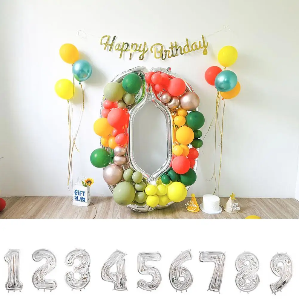 

65Inch Giant Foil Number Balloon DIY Filling Frame Kids 1st Birthday Party Decoration Wedding Anniversary Supplies Mosaic Box