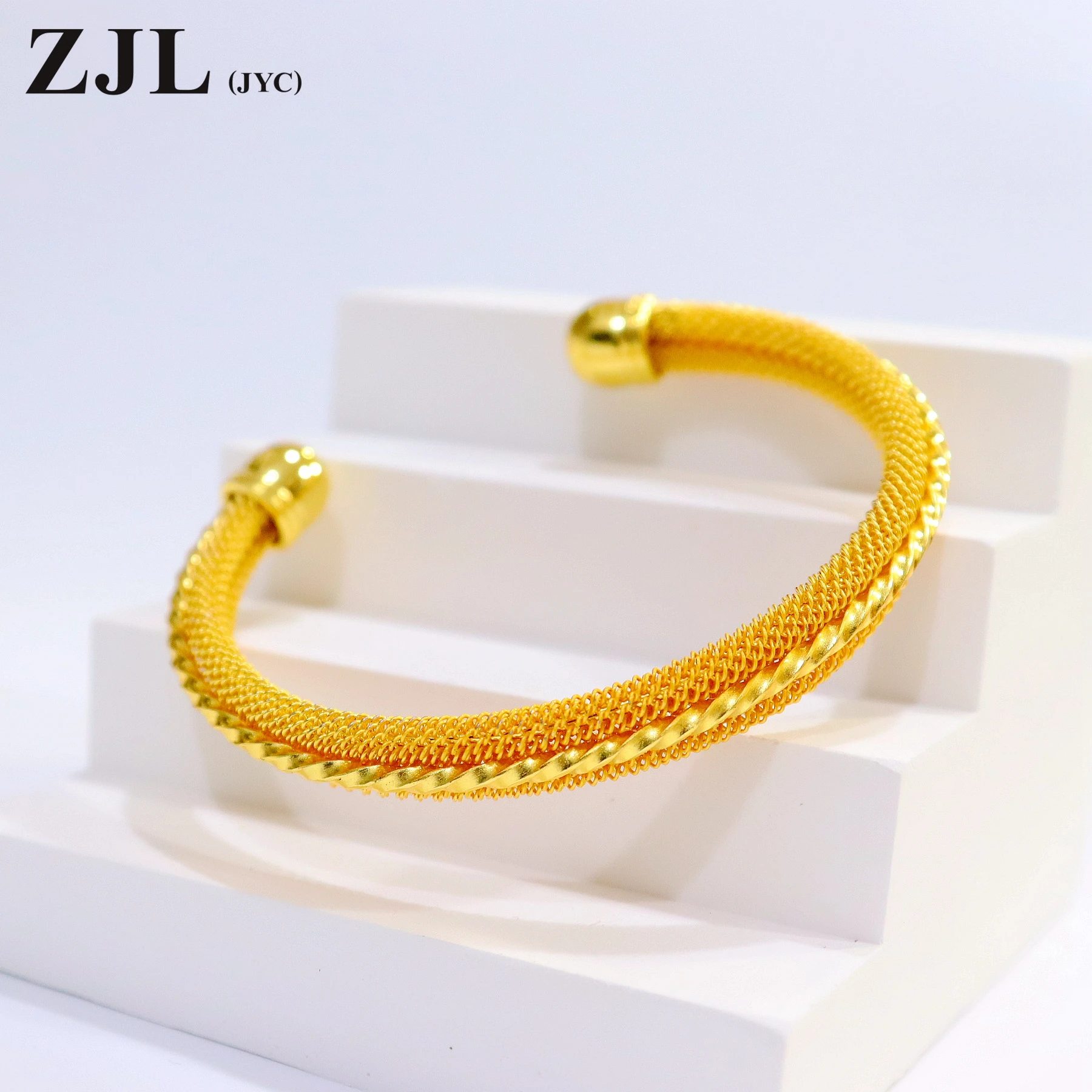 Изысканный открытый браслет с позолотой для женщин подарок