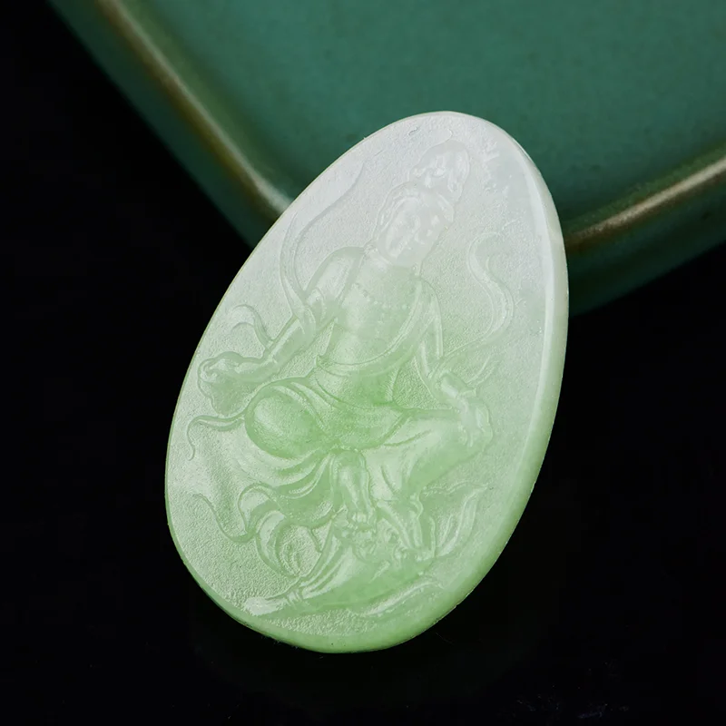 Кулон Cuiqing из нефрита с гравировкой для мужчин и женщин