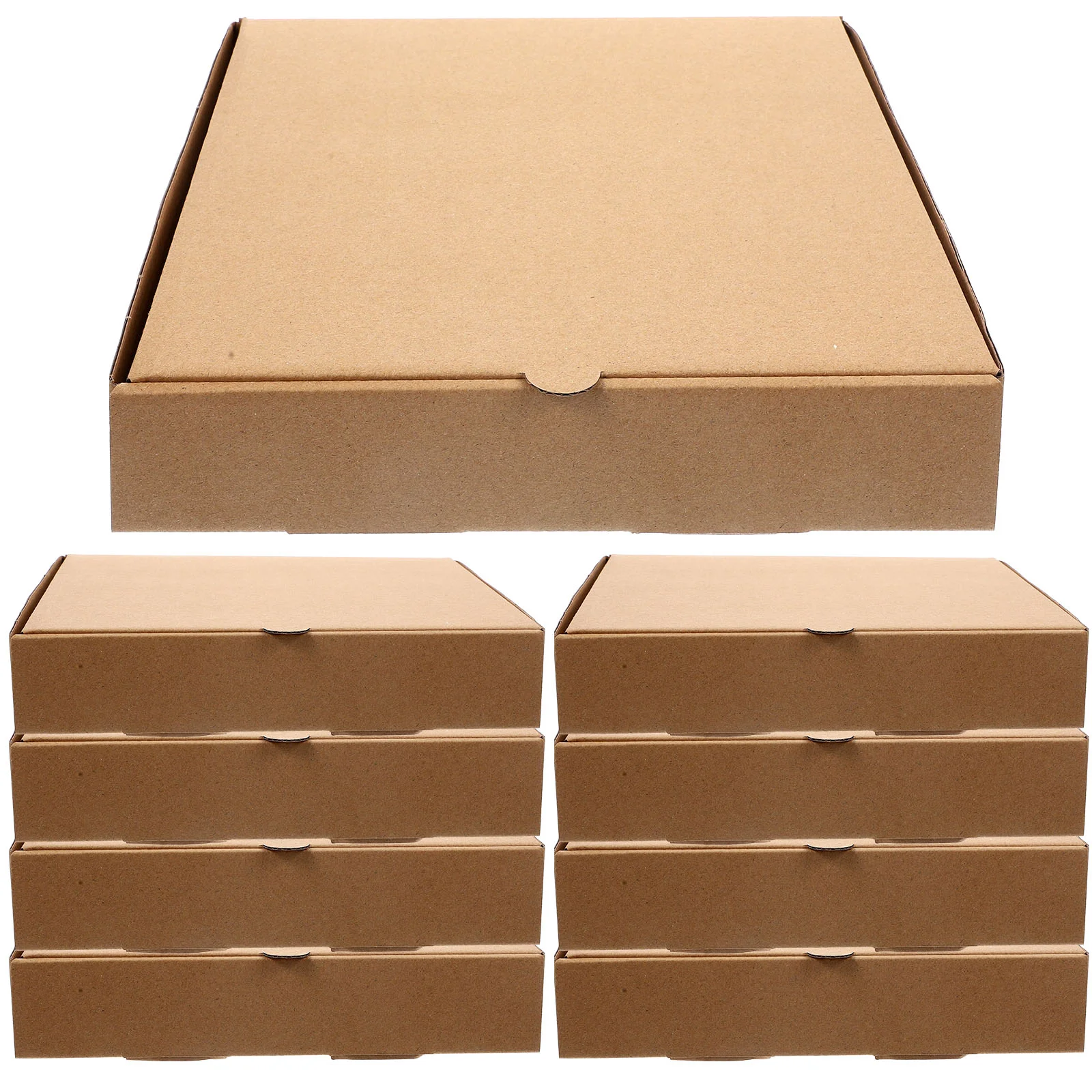 

10 Pcs Cardboard Box Pizza Holder Restaurant Supply Take Out Container Mini Pie Corrugated Paper Cases Kraft Trays Containers