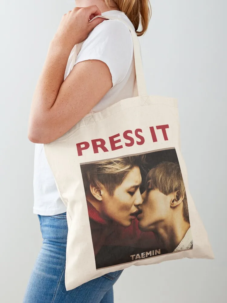 TAEMIN - PRESS IT Tote Bag складная многоразовая сумка персонализированные многоразовые
