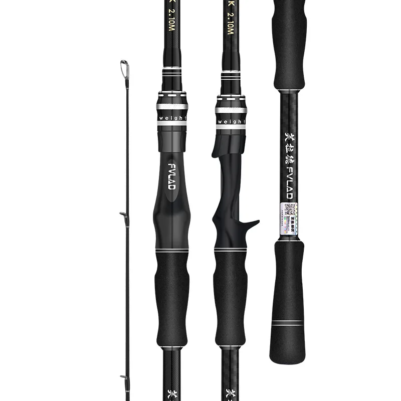 

Fvlad Lure Rod Carbon SuperHard H Rod Long Range Throwing Rod Boat Fishing Sea Fishing Rod 1.98m2.1m2.28m2.4m Bait Weight 15-45g