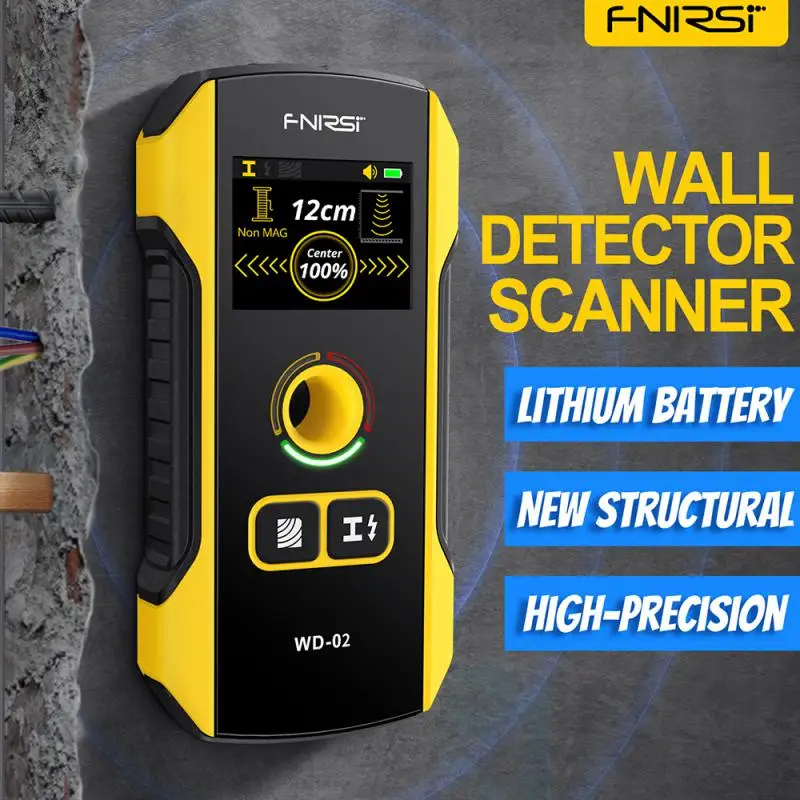 

WD-01/WD-02 Metal Detector Wall Scanner AC Live Cable Wires Metal Wood Stud Find with Positioning Hole Wall Detector
