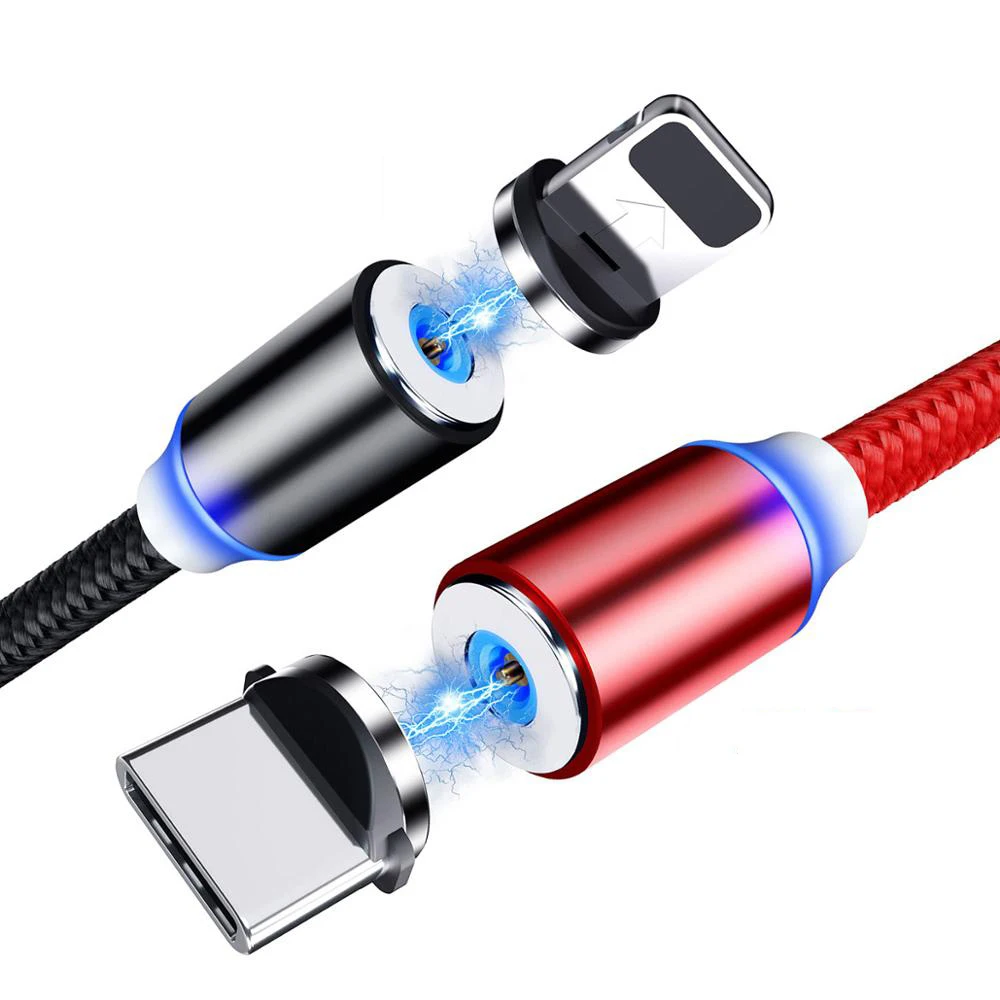

Магнитный USB-кабель для зарядки, кабель типа C для iPhone 12, 11, Xiaomi, Samsung, магнитное зарядное устройство Micro, 1 м, 2 м, шнур, провод