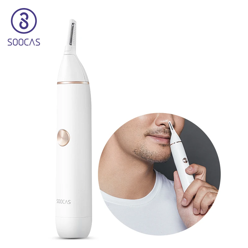 

SOOCAS N1 Nose Hair Trimmer Electric Eyebrow Ear Hair Shaver Automatic Razor Men Portable Clipper Removal Safe Blade Washable