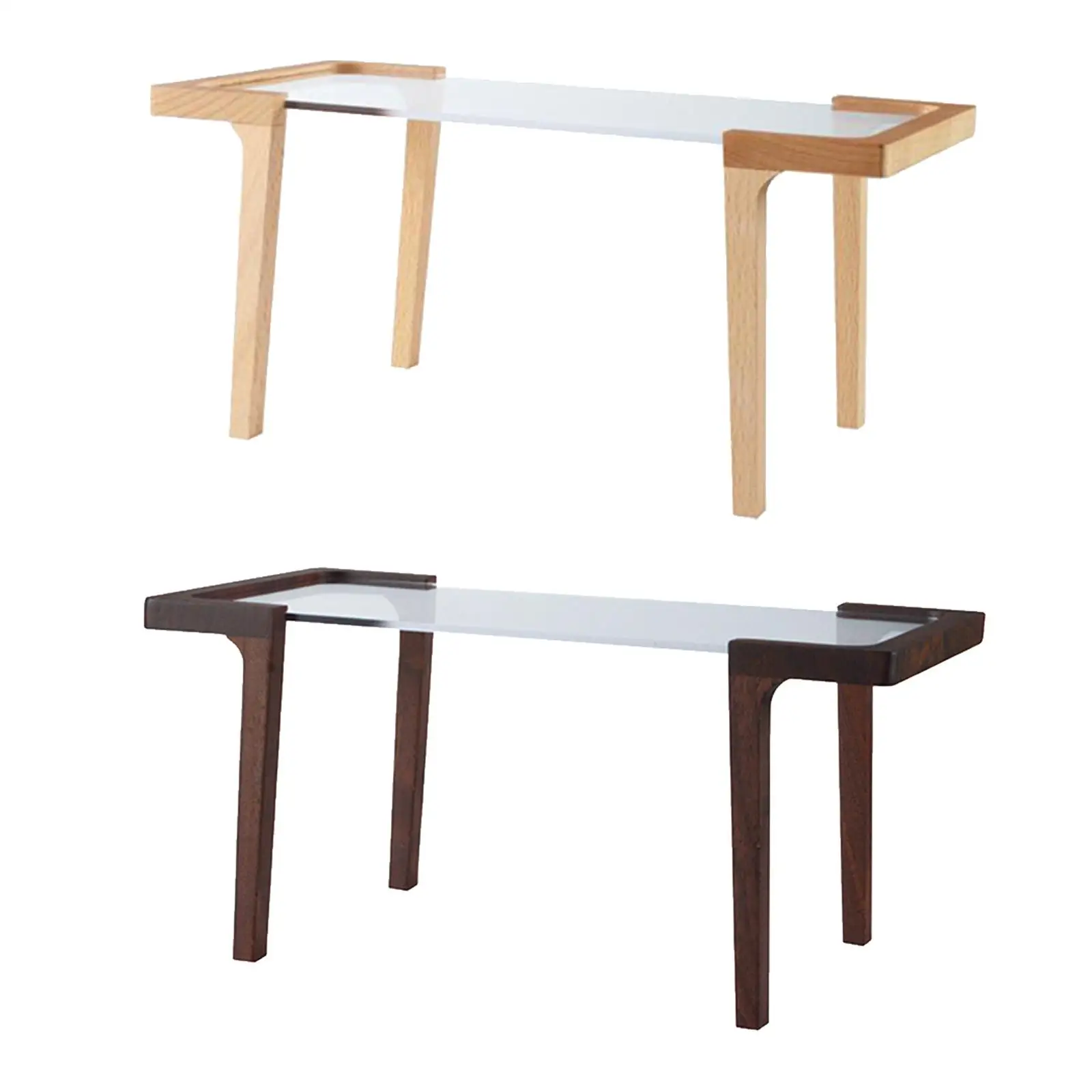 

Clear Tabletop Dollhouse Furniture Table for 12 inch Fashion Doll House Desk Modern Minimalist 1/6 Scale for Accessories