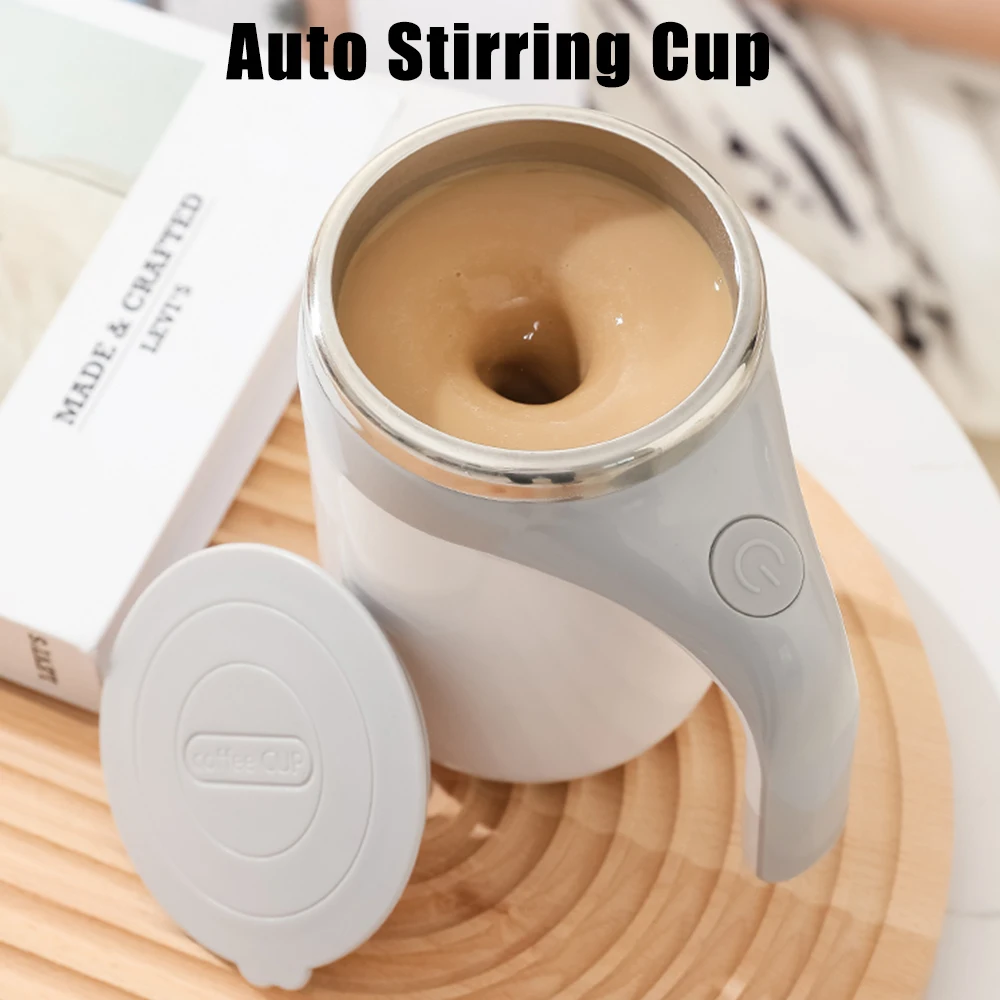Warmer Bottle New Coffee Milk Mixing Cup Auto Stirring Cup Mark Cup Magnetic Rotating Blender Lazy Smart Mixer Stainless Steel