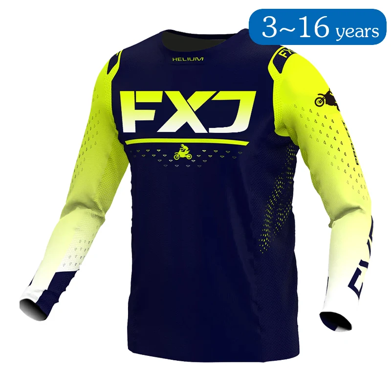 Детская футболка для мотокросса рубашка внедорожников мальчиков и девочек 3 4 5 6 7