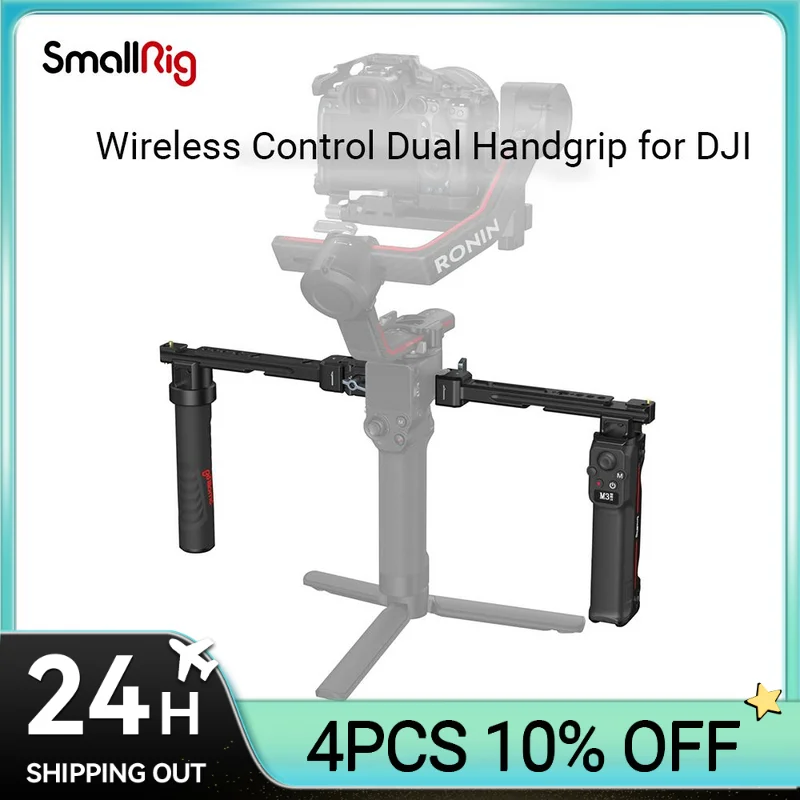 

SmallRig Wireless Control Dual Handgrip for DJI RS 2, DJI RS 3 Pro Freely Controls Stabilizer Quick-Release Handgrip - 3954