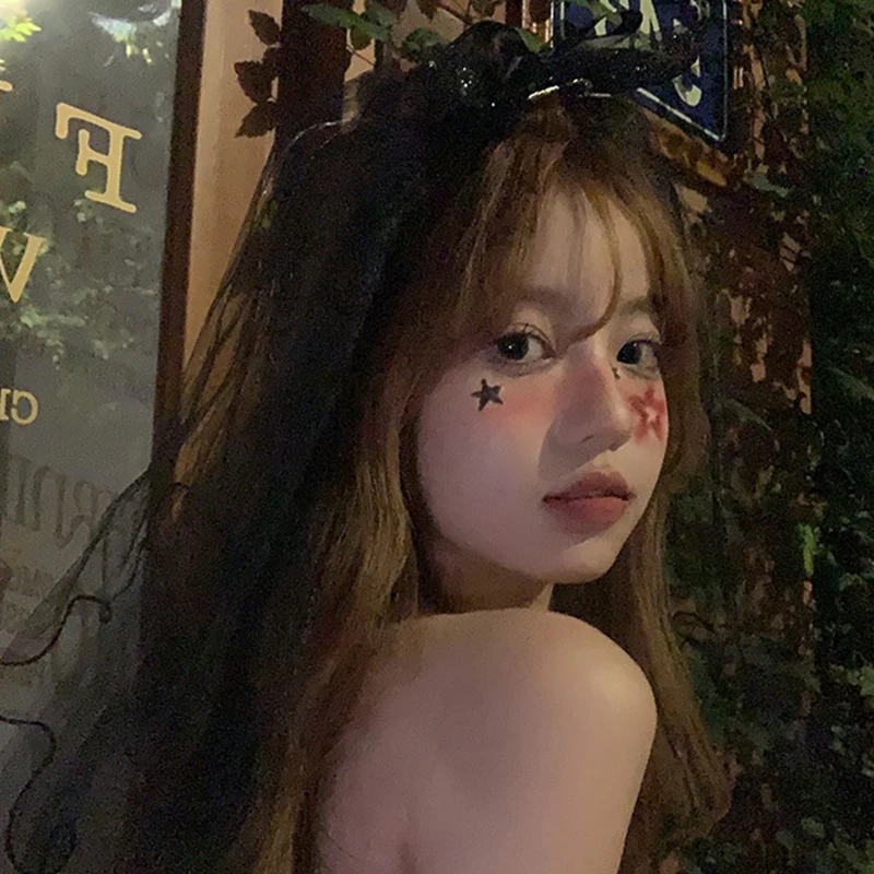 

Хэллоуин привидение Невеста черный головной убор светящийся повязка с бантом ободок для волос фотодевушка