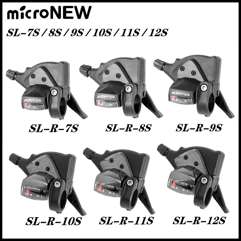 

microNEW Bike Derailleur Front Rear Shift Lever 3x7/8/9/10/11/12 Speed MTB Mountain Bike Shifter Bicycle Shifting Bicycle Parts