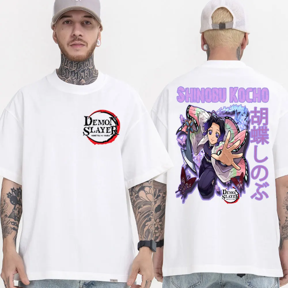 

Japanese Anime Demon Slayer Kochou Shinobu T Shirt Japanese Manga T-shirt Men Women's Short Sleeve Tshirts Oversized Streetwear