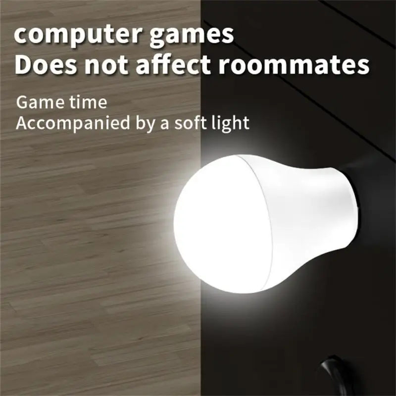 

2 Pcs/lot USB Light Bulb LED Night Light Eye Protection Reading Light Computer Reading Lamp Mobile Power Charging Book Lamp
