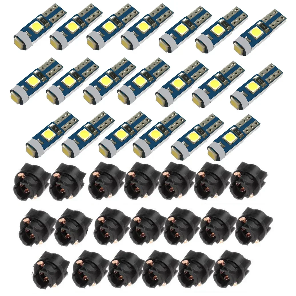 

20 шт. светодиодные лампы на приборной панели, супер яркие T5 2721 37 70 286, клин PC74, поворотная розетка, автомобильные приборные панели, комплекты датчиков света